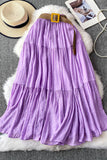 Tiered Maxi Skirt with Belt