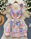 Floral Appliqué Cami Mini Dress