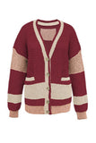 Button-Up Chevron Cardigan