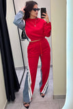 Striped Sweatshirt and Jogger Set