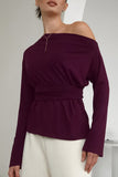 Off-Shoulder Long Sleeve Top