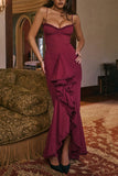 Ruffled Layered Evening Gown