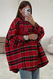 Oversized Plaid Button-Down Shirt