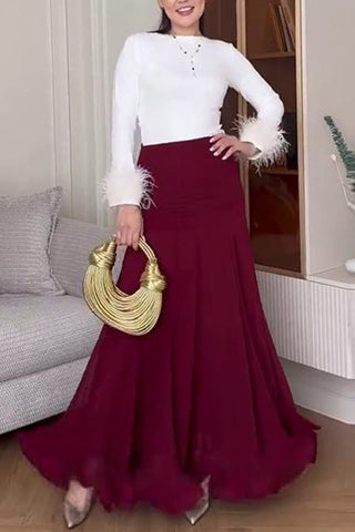 Elegant Maxi Skirt with Flowing Design