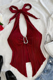 Tie-Neck Tank with Statement Hem