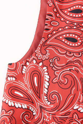 Tie-Front Paisley Print Vest