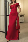 Off-Shoulder Wrap Casual Dress