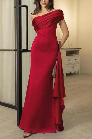Off-Shoulder Wrap Casual Dress