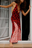 Polka Dot Halter Maxi Dress