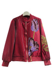 Floral Embellished Zip-Up Jacket