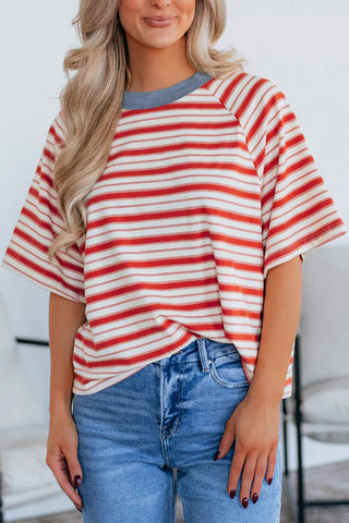 Casual Stripe Pattern T-Shirt