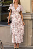 Floral Wrap Maxi Dress for Vacations