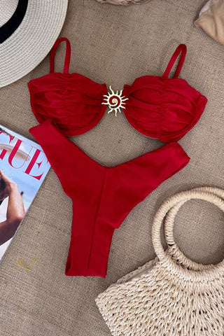 Elegant Bikini Set with Sun Accent