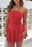 Strapless Casual Mini Dress