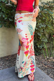 Floral Print Maxi Skirt