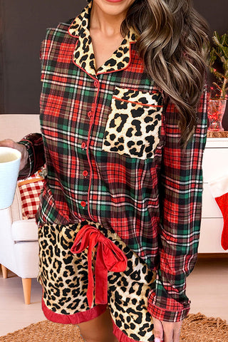 Patterned Button-Up Short Set