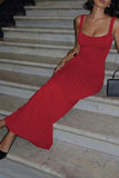 Elegant Evening Gown with Square Neckline
