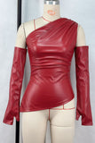 Asymmetric Sleeve Tank Top