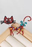 Whimsical Cat Brooch Pin