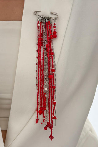 Elegant Multi-Layered Charm Brooch
