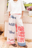 Statement Wide-Leg Casual Pants
