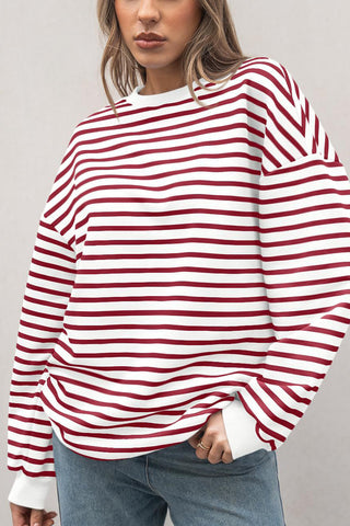 Striped Crew Neck Sweatshirt