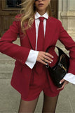 Elegant Blazer and Shorts Set