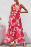 Sleeveless V-Neck Maxi Dress