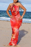 Halter Neck Maxi Dress