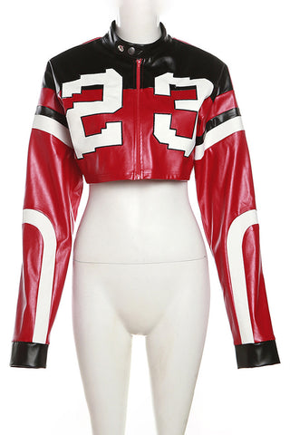 Bold Graphic Cropped Jacket