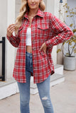 Button-Front Plaid Shirt