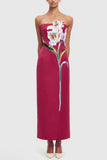 Floral Appliqué Vacation Dress