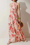 Floral Halter Maxi Dress