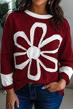 Oversized Floral Design Sweatshirt