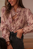 Ruffled Button-Down Blouse