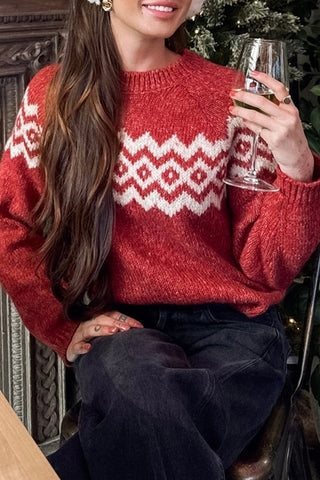 Classic Patterned Knit Sweater