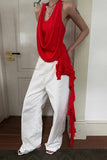 Halter Neck Draped Tank Top