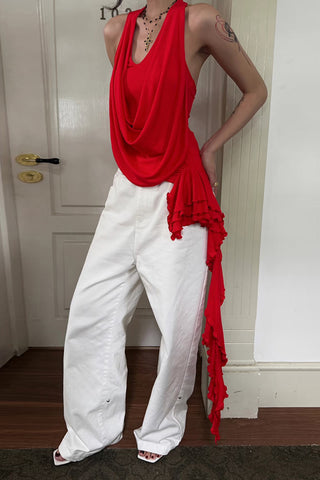 Halter Neck Draped Tank Top
