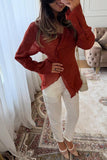 V-Neck Asymmetrical Hem Blouse