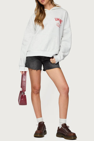 Graphic Print Oversized Hoodie