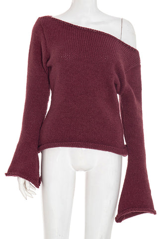 Stylish Off-Shoulder Bell Sleeve Top