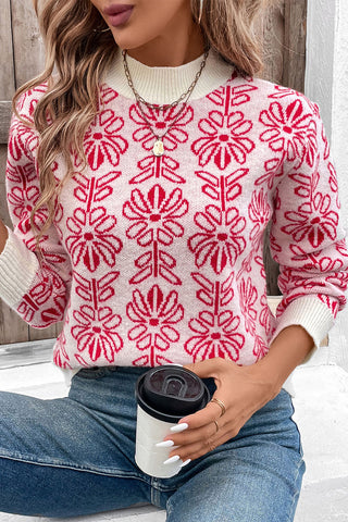 Floral Pattern Sweater