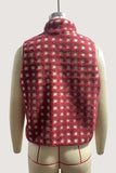 Zip-Front Checkered Vest