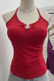Chic Ring-Detail Tank Top