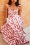 Striped Tiered Maxi Dress