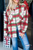 Plaid Button-Up Casual Shacket