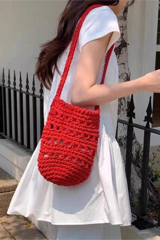 Handwoven Straw Shoulder Bag
