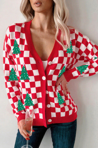 Festive Button-Up Cardigan