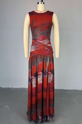 Tie-Waist Maxi Casual Dress