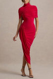 Draped Ruched Evening Dress